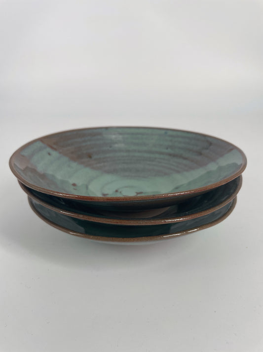 3 green bowls - small