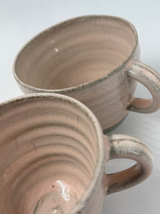 2 pink mugs - medium/8oz