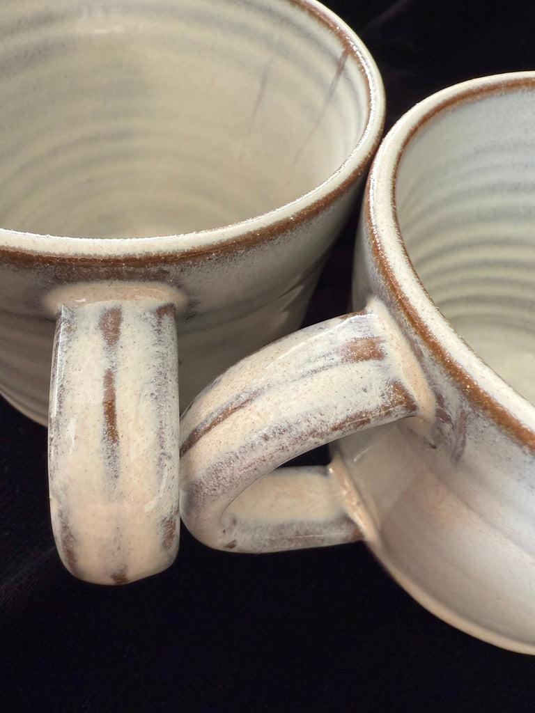 2 pinkish mugs - medium/8oz