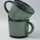 2 green mugs - medium/8oz