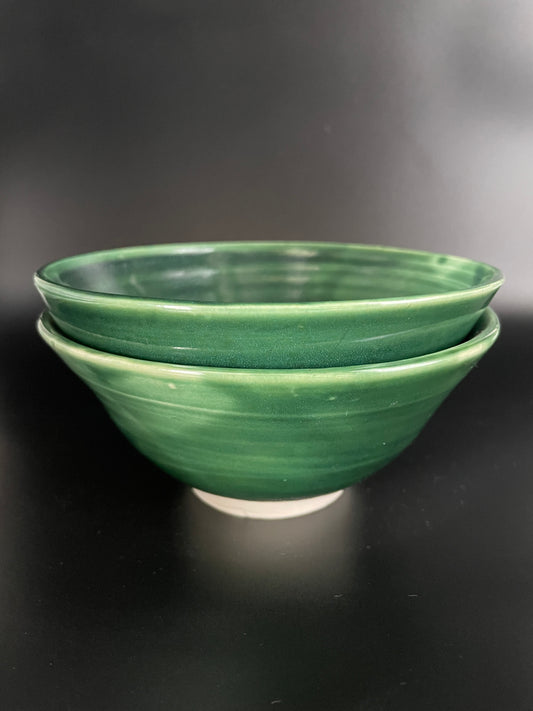 2 green rice bowls