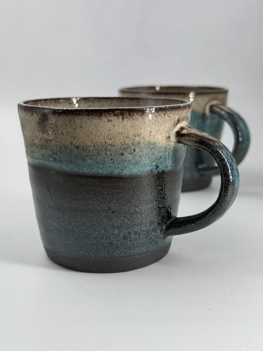 2 multi colour mugs - medium/8oz