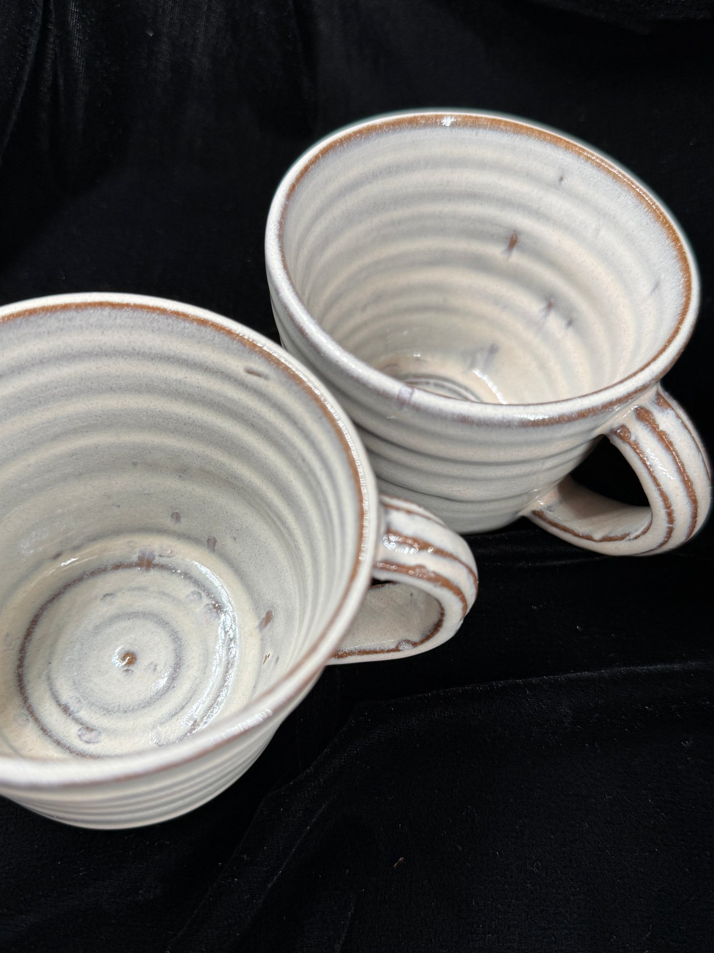 2 pinkish mugs - small/6oz