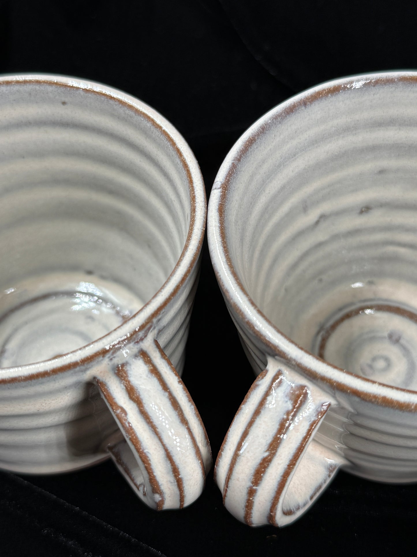 2 pinkish mugs - small/6oz