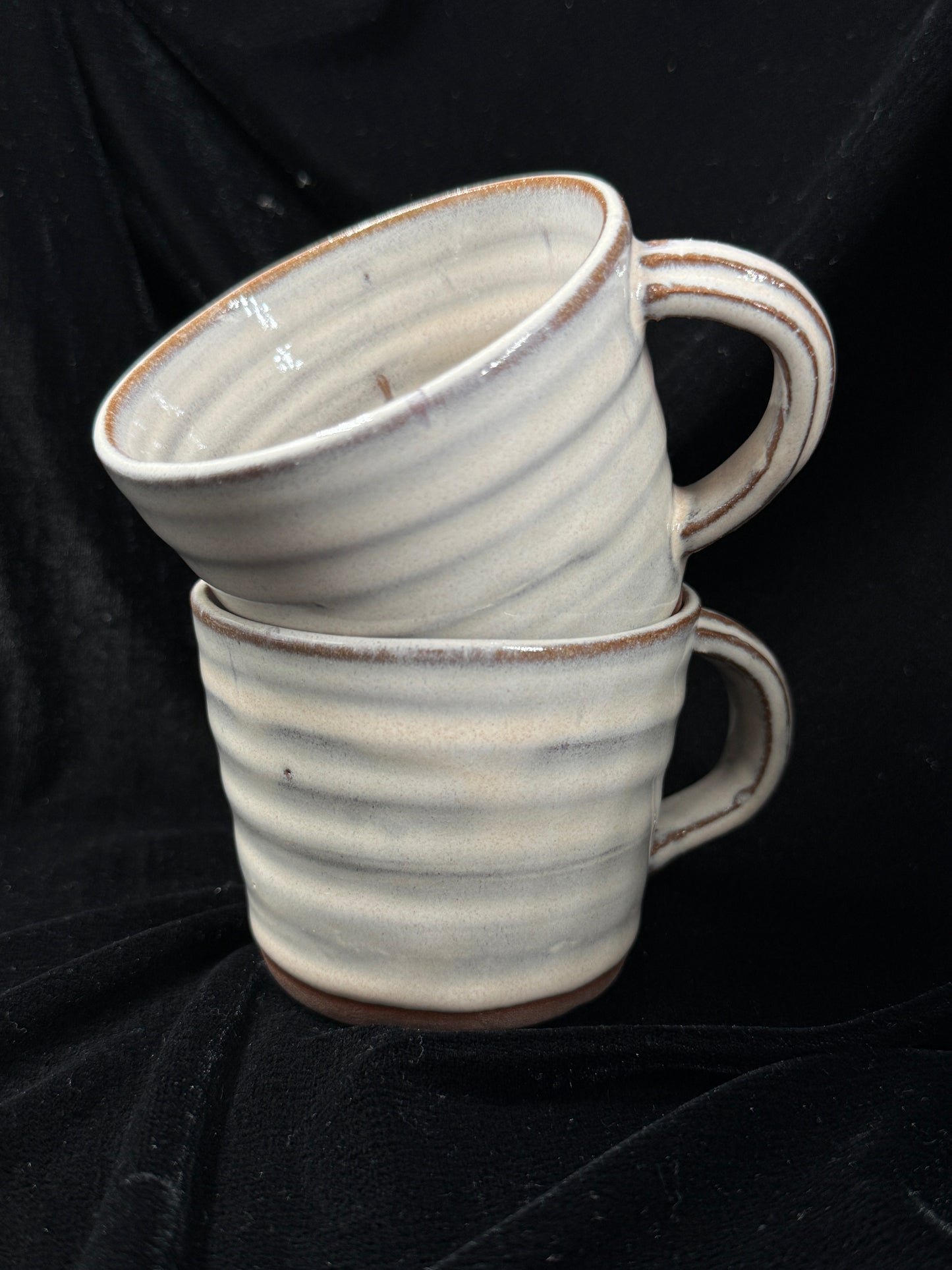 2 pinkish mugs - small/6oz