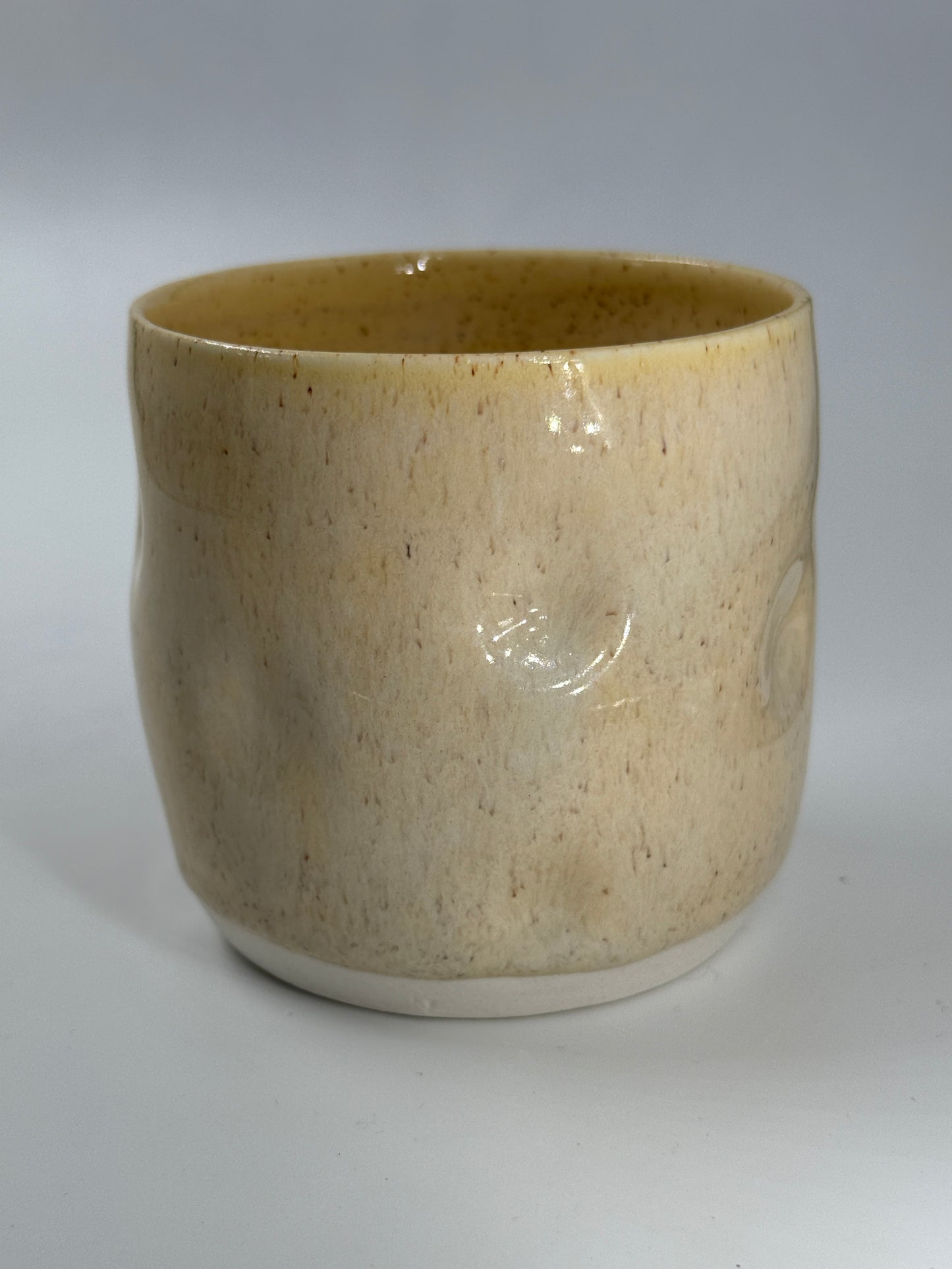 SAMPLE - Yellow 'dimple' car cup - medium/8oz