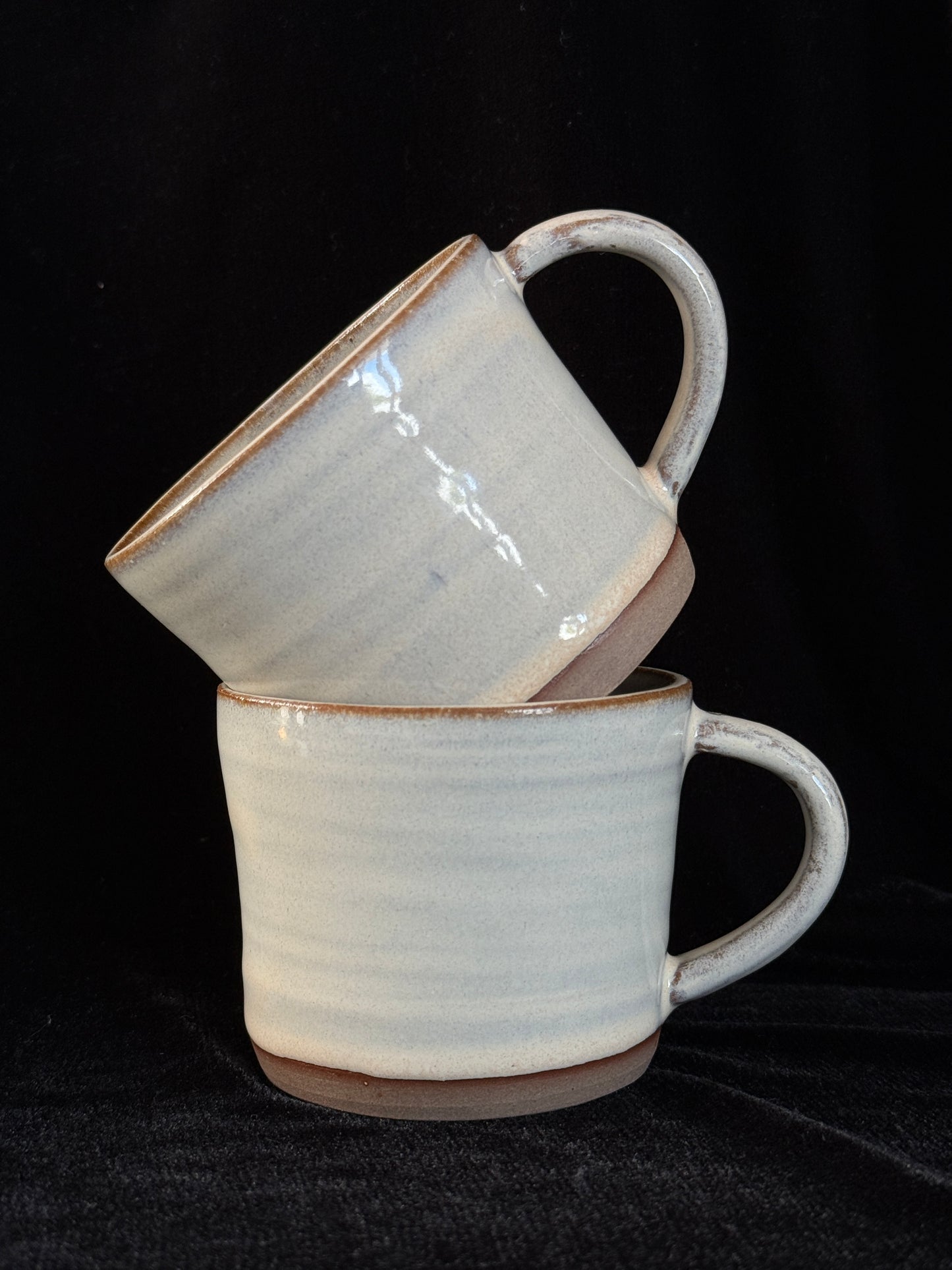 2 pinkish mugs - medium/8oz